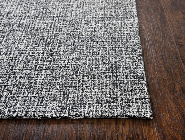 Alora Decor London Charcoal Tweed Wool Rug Hand-Tufted Low-Profile Texture For Casual-Transitional Rooms 12' x 15' LONLD100006371215