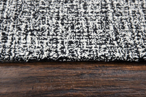 Alora Decor London Charcoal Tweed Wool Rug Hand-Tufted Low-Profile Texture For Casual-Transitional Rooms 12' x 15' LONLD100006371215