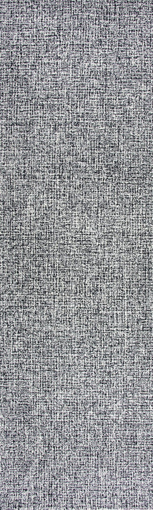 Alora Decor London Charcoal Tweed Runner Rug Hand-Tufted 100% Wool Casual Transitional Texture For Hallways 2'6" x 8' LONLD100006372608