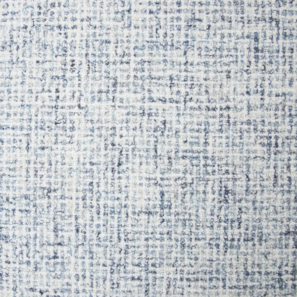 Alora Decor London Blue Round Rug Hand-Tufted 100% Wool Tweed Effect In Blue & White For Casual Transitional Rooms 10' x 10' LONLD1004095510RD