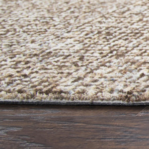 Alora Decor London Hand-Tufted Brown Tweed Wool Rug — Ultra-Dense 100% Wool Pile For Cozy Transitional Rooms 8' x 8' LONLD1005123708RD