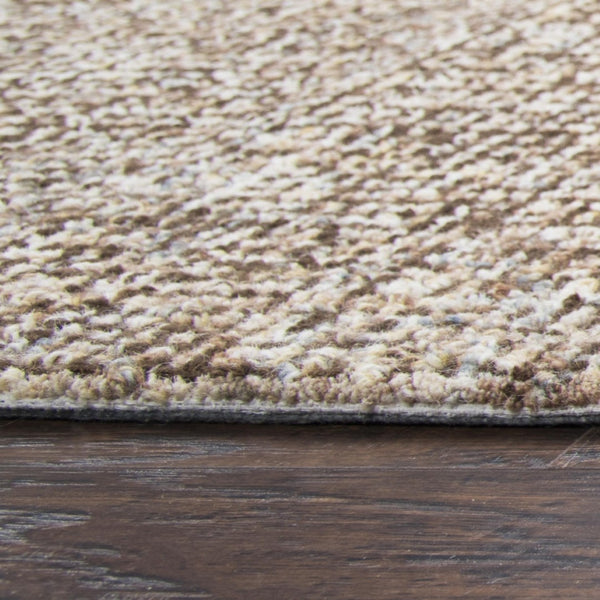 Alora Decor London Hand-Tufted Brown Tweed Wool Rug — Ultra-Dense 100% Wool Pile For Cozy Transitional Rooms 8' x 8' LONLD1005123708RD