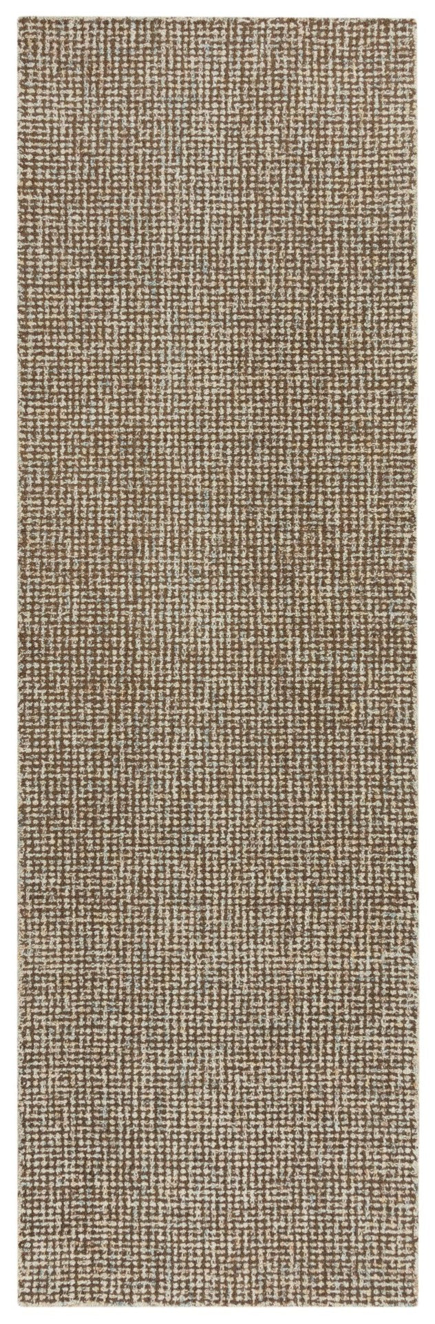 Alora Decor London Brown Runner Rug Hand-Tufted 100% Wool Tweed Texture, Dense Soft Pile For Hallways & Entryways 2'6" x 10' LONLD100512372610