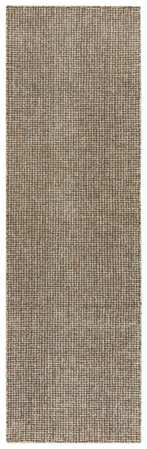 Alora Decor London Brown Runner Rug Hand-Tufted 100% Wool Tweed Texture, Dense Soft Pile For Hallways & Entryways 2'6" x 10' LONLD100512372610