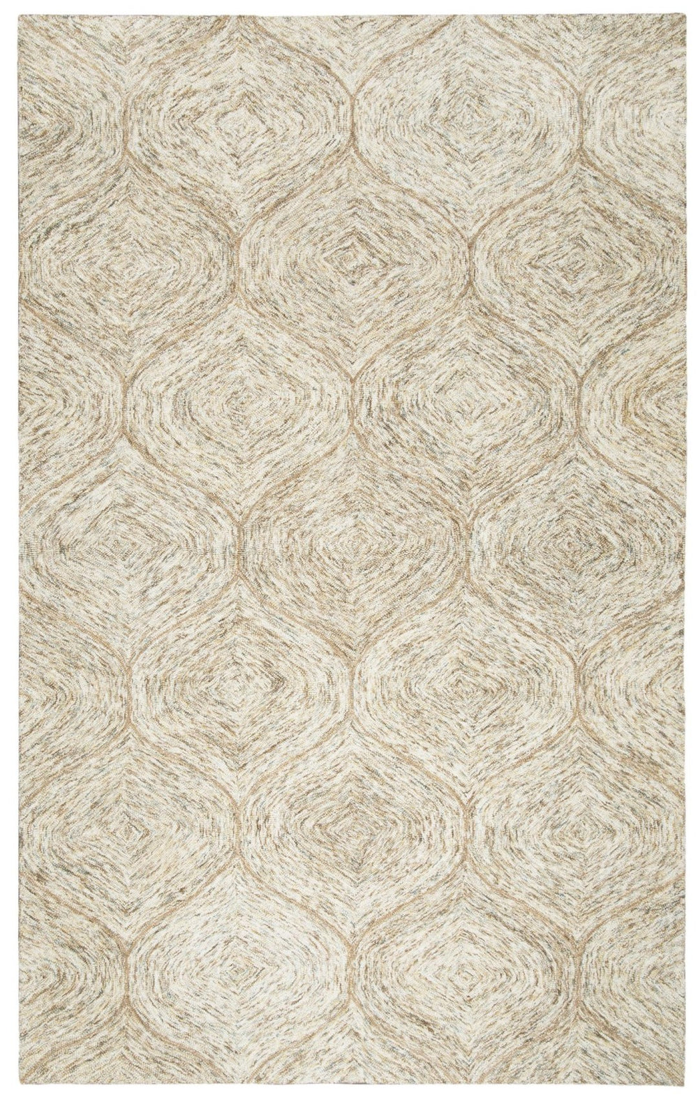 Alora Decor London Hand-Tufted Wool Rug With Brown Trellis Pattern — Durable, Soft, Transitional Accent Piece 9' x 12' LONLD100600120912
