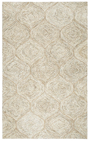 Alora Decor London Hand-Tufted Wool Rug With Brown Trellis Pattern — Durable, Soft, Transitional Accent Piece 9' x 12' LONLD100600120912