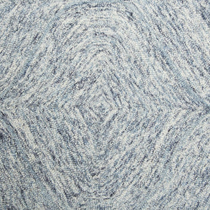 Alora Decor London Hand-Tufted Blue Wool Runner 2'6"X8' — Marled Trellis Texture, Soft Durable Casual Coastal Rug LONLD100700092608