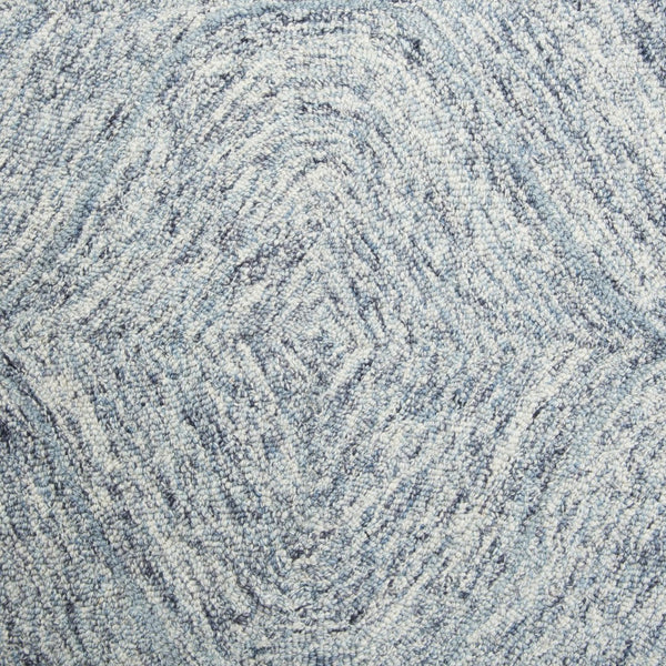 Alora Decor London Hand-Tufted Blue Wool Runner 2'6"X8' — Marled Trellis Texture, Soft Durable Casual Coastal Rug LONLD100700092608