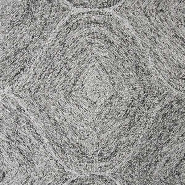 Alora Decor London Gray Hand-Tufted Wool Trellis Rug With Ultra-Dense Plush Pile, Tonal Grays, Tailored Edges 9' x 12' LONLD100800330912