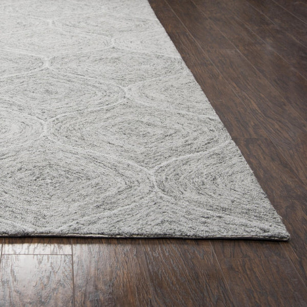 Alora Decor London Gray Runner Rug Hand-Tufted 100% Wool Trellis Runner 2'6"X8' Ultra-Dense Plush Durable Pad LONLD100800332608