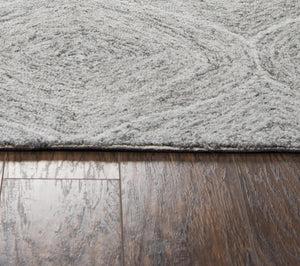 Alora Decor London Gray Hand-Tufted Wool Trellis Rug With Ultra-Dense Plush Pile, Tonal Grays, Tailored Edges 9' x 12' LONLD100800330912