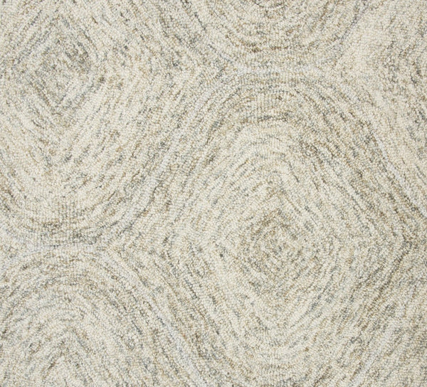 Alora Decor London Hand-Tufted Beige Wool Runner 2'6"X8" — Plush Trellis Pattern, Durable High-Traffic Hallway Accent Rug LONLD101000042608