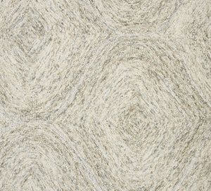 Alora Decor London Hand-Tufted Beige Trellis Wool Rug With Plush Dense Pile And Subtle Tonal Dye Variation 5' x 8' LONLD101000040508
