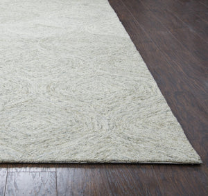 Alora Decor London Hand-Tufted Beige Trellis Wool Rug With Plush Dense Pile And Subtle Tonal Dye Variation 5' x 8' LONLD101000040508