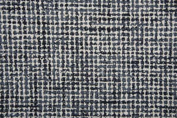 Alora Decor London Black Runner Rug Hand-Tufted 100% Wool Tweed-Texture 2'6"X8' Durable Hallway Entryway Accent LONLD101306372608