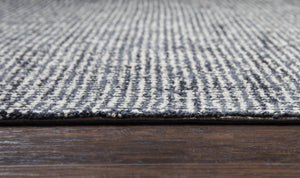 Alora Decor London Black Runner Rug Hand-Tufted 100% Wool Tweed-Texture 2'6"X8' Durable Hallway Entryway Accent LONLD101306372608