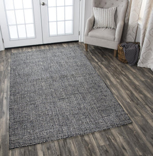 Alora Decor London Black Runner Rug Hand-Tufted 100% Wool Tweed-Texture 2'6"X8' Durable Hallway Entryway Accent LONLD101306372608