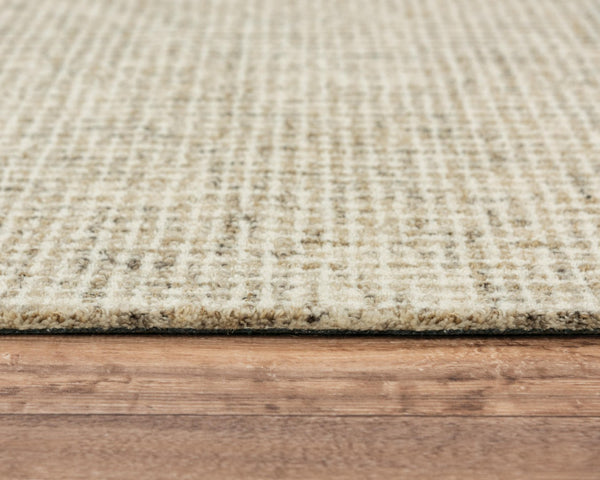 Alora Decor London Tweed Beige Runner Rug Hand-Tufted 100% Wool | Plush Low-Pile Hallway & Entry Accent LONLD101604122608