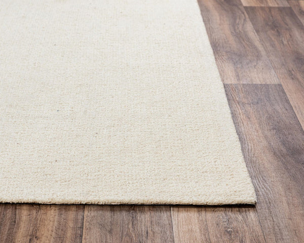Alora Decor London Hand-Tufted White Wool Runner — 100% Natural Wool, Textured Loop Pile, Durable For Hallways LONLD101793932608