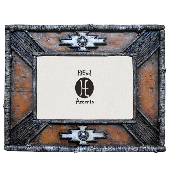 Hiend Accents Socorro Picture Frame - Rustic Elegance With Southwestern Charm Perfect For Your Cherished Memories Multi Frame Ld1205-46-oc