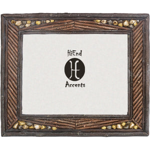 Hiend Accents River Rock Picture Frame Set - Rustic Elegance For Cherished Memories And Unique Home Decor  Frame Ld1207-46-oc