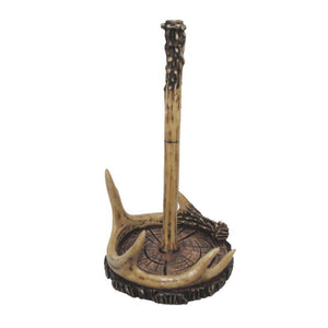 Hiend Accents Antler Paper Towel Holder - Rustic Kitchen Decor With Unique Nature-inspired Design And Durability Tan Resin Ld6000