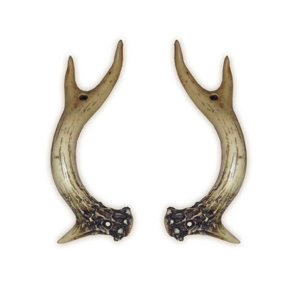 Hiend Accents Faux Antler Door Handle Set - Rustic Charm For Your Home Décor, Lodge-inspired Elegance And Durability Tan Resin Ld6002