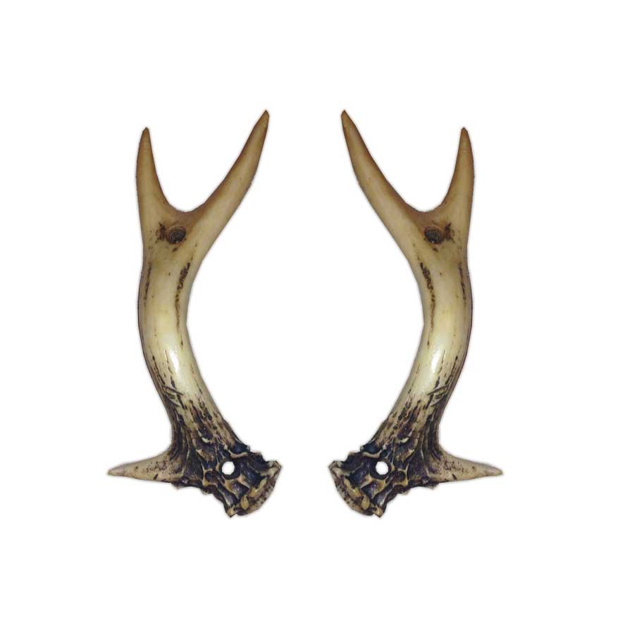 Hiend Accents Antler Drawer Handle Set - Rustic Faux Antler Knobs For Cabinets, Doors, And Furniture Decor Upgrade Tan Resin Ld6003