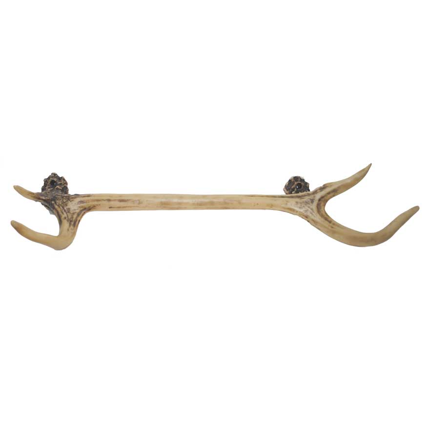 Hiend Accents Antler Faux Towel Rack - Rustic Deer-inspired Design For Charming Bathroom Decor And Storage Solutions Tan Resin Ld6005