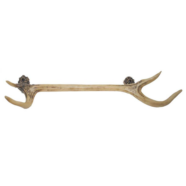 Hiend Accents Antler Faux Towel Rack - Rustic Deer-inspired Design For Charming Bathroom Decor And Storage Solutions Tan Resin Ld6005