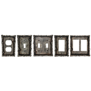 Hiend Accents Birch Twig Single Wall Switch Plate - Rustic Elegance For Nature-inspired Home Decor Spaces Multi Resin Ld8203-ss-oc