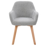 CorLiving Aaliyah Upholstered Side Chair in Light Grey - Set of 2 Light Grey LDL-101-C