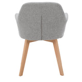 CorLiving Aaliyah Upholstered Side Chair in Light Grey - Set of 2 Light Grey LDL-101-C