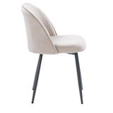 CorLiving Ayla Velvet Upholstered Side Chair in Greige Greige LDL-203-C