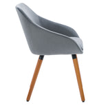 CorLiving Alice Velvet Side Chair in Grey - Set of 2 Grey LDL-301-C