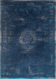 Louis de Pootere Fading World Medallion 100% PET Poly Mechanically Woven Jacquard Flatweave Traditional / Oriental Rug Blue Night 9'2" x 12'10"