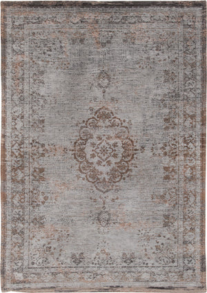 Louis de Pootere Fading World Medallion 100% PET Poly Mechanically Woven Jacquard Flatweave Traditional / Oriental Rug Grey Ebony 9'2" x 12'10"