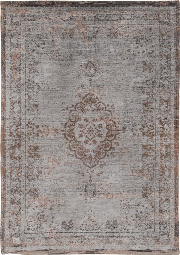 Louis de Pootere Fading World Medallion 100% PET Poly Mechanically Woven Jacquard Flatweave Traditional / Oriental Rug Grey Ebony 9'2" x 12'10"