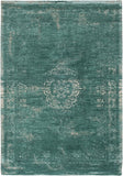 Louis de Pootere Fading World Medallion 100% PET Poly Mechanically Woven Jacquard Flatweave Traditional / Oriental Rug Jade 9'2" x 12'10"
