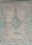 Louis de Pootere Fading World Medallion 100% PET Poly Mechanically Woven Jacquard Flatweave Traditional / Oriental Rug Jade Oyster 9'2" x 12'10"