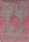 Louis de Pootere Fading World Medallion 100% PET Poly Mechanically Woven Jacquard Flatweave Traditional / Oriental Rug Pink Flash 9'2" x 12'10"