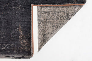 Louis de Pootere Fading World Medallion 100% PET Poly Mechanically Woven Jacquard Flatweave Traditional / Oriental Rug Mineral Black 9'2" x 12'10"