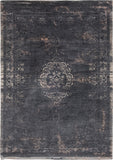 Louis de Pootere Fading World Medallion 100% PET Poly Mechanically Woven Jacquard Flatweave Traditional / Oriental Rug Mineral Black 9'2" x 12'10"