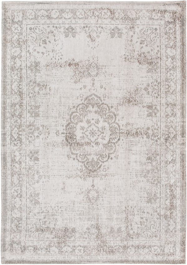 Louis de Pootere Fading World Medallion 100% PET Poly Mechanically Woven Jacquard Flatweave Traditional / Oriental Rug Salt & Pepper 9'2" x 12'10"