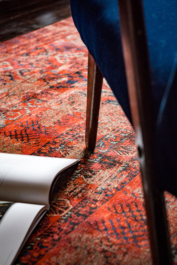 Louis de Pootere Antiquarian Hadschlu 100% PET Poly Mechanically Woven Jacquard Flatweave Traditional / Oriental Rug 782 Red Brick 9'2" x 12'10"