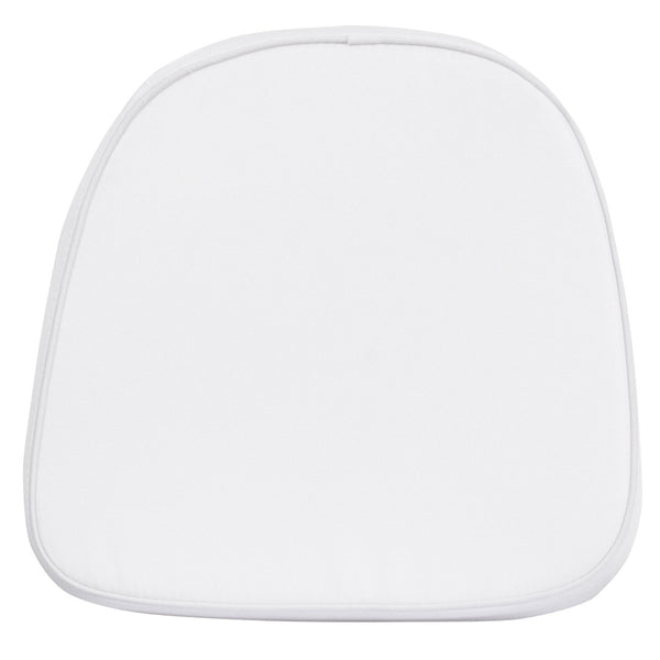 English Elm August Kids Soft White Chiavari Chair Cushion - Cozy, Removable Cover, Easy Clean, Perfect for Events! LE-1-WH-KD-GG