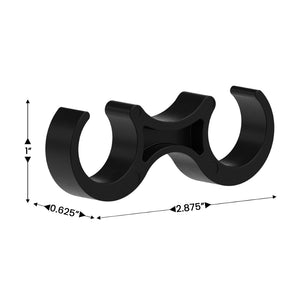 English Elm Lowe Ganging Clips Set of 2 – Durable Plastic Chair Connectors for Neat, Professional Seating Arrangements Black LE-3-W-BK-GANG-GG