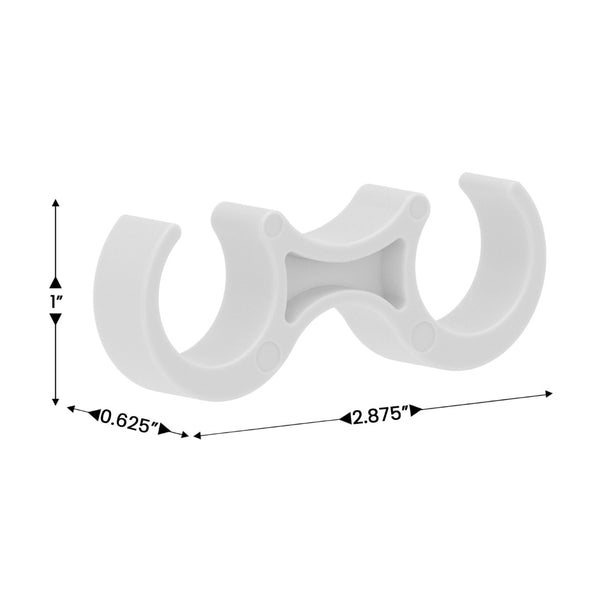 English Elm Lowe Ganging Clips Set of 2 – Durable Plastic Chair Connectors for Neat, Professional Seating Arrangements White LE-3-W-WHITE-GANG-GG