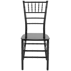 English Elm HERCULES Series Stacking Chiavari Chair - Elegant, Durable Seating for Events with Compact Storage Options Black LE-BLACK-M-GG