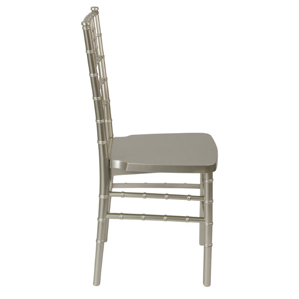 English Elm HERCULES Premium Stacking Chiavari Chair - Elegant Resin Seating for Weddings, Events & Rentals Champagne LE-CHAMP-GG